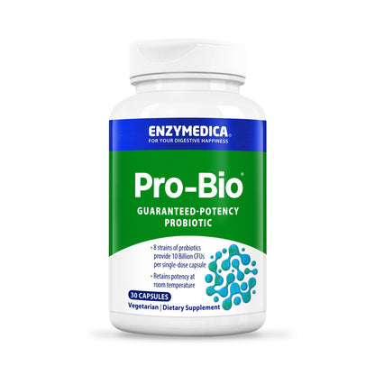Enzymedica Pro-Bio Probiotic Supplement for Digestive & Gut Health - Daily Probiotic Capsules for Women & Men, 10 Billion CFU, Helps Reduce Gas & Bloating, Stomach Acid Resistant - 120 Caps Gsupps Australia