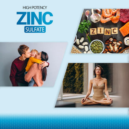Zinc 220mg [High Potency] Supplement – Zinc Sulfate for Immune Support System 100 Tablets P Puregen Labs