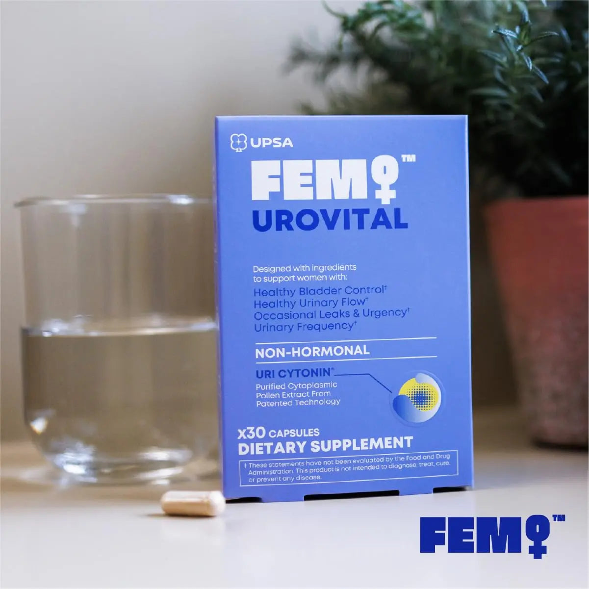 FEM Urovital Bladder Control Supplements - Overactive Bladder, Leakage & Urgency Relief - Non-Hormonal Urinary Tract Health Support for Women - 30 Capsules Upsa buy australia supplements