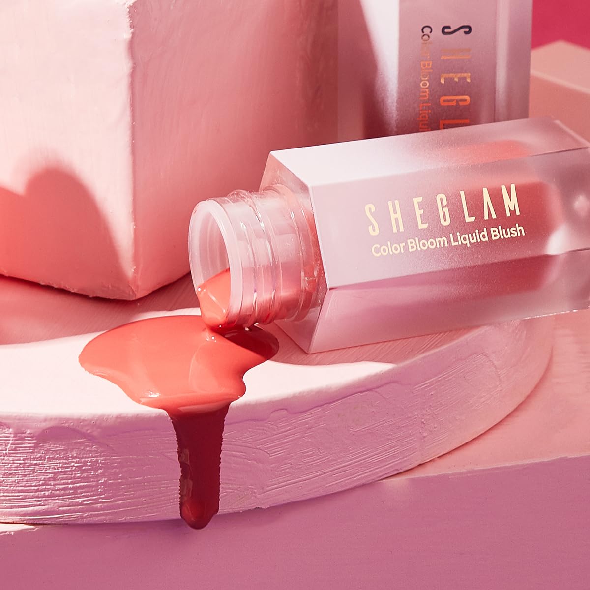 SHEGLAM Color Bloom Liquid Blush Makeup for Cheeks Matte Finish-Love Cake SHEGLAM