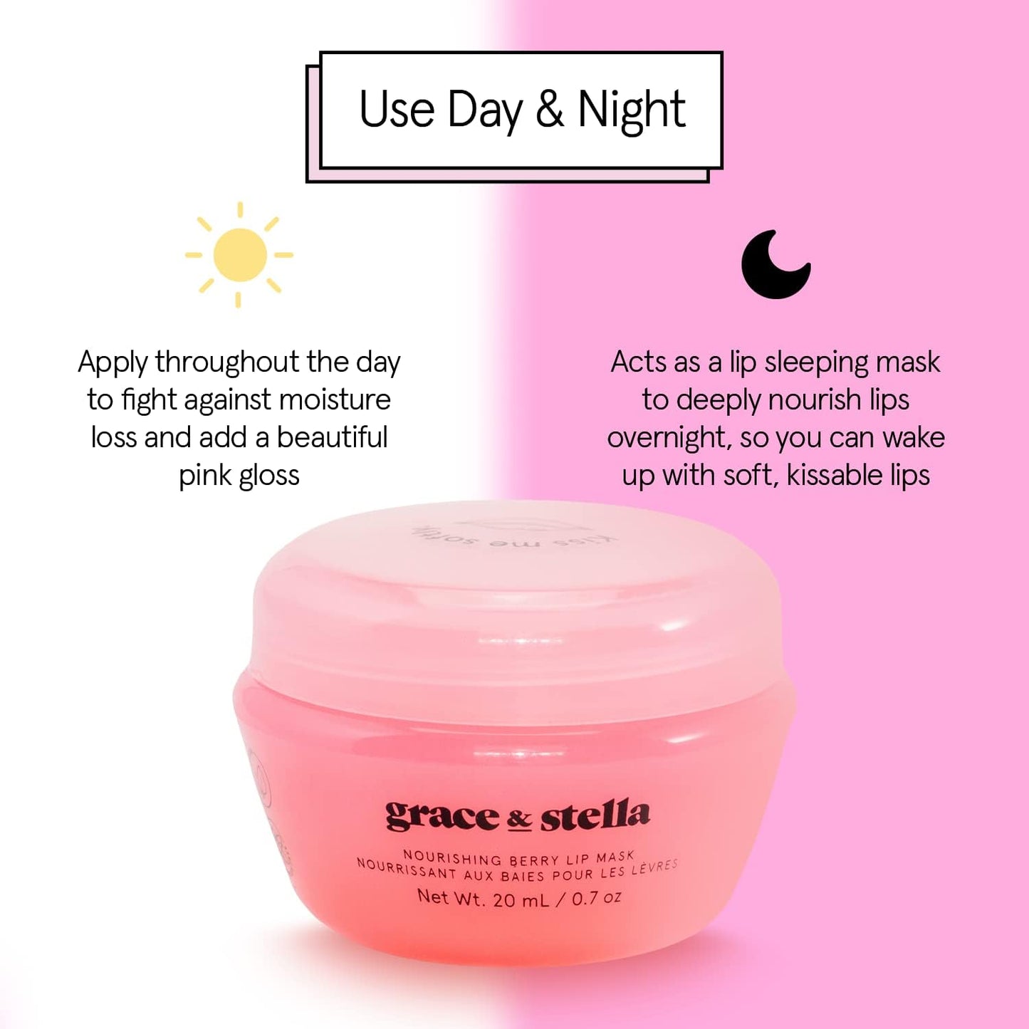 grace & stella Award Winning Lip Butter - Hydrating Lip Balm - Nourishing Lip Mask (1-pack) Travel Essentials, Travel Size Toiletries grace & stella