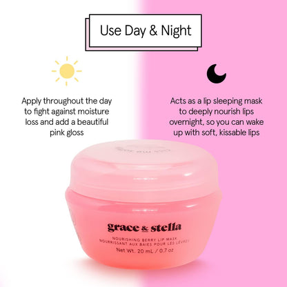 grace & stella Award Winning Lip Butter - Hydrating Lip Balm - Nourishing Lip Mask (1-pack) Travel Essentials, Travel Size Toiletries grace & stella