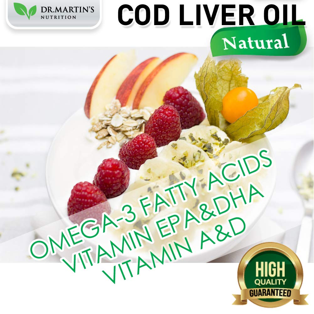 COD Liver Oil | 300 Softgels | Natural Source of Omega 3 Fatty Acids | Triple Strength | Best Immune Health, Healthy Bones & Muscle Dietary Supplement | DR. MARTIN'S NUTRITION buy australia supplements