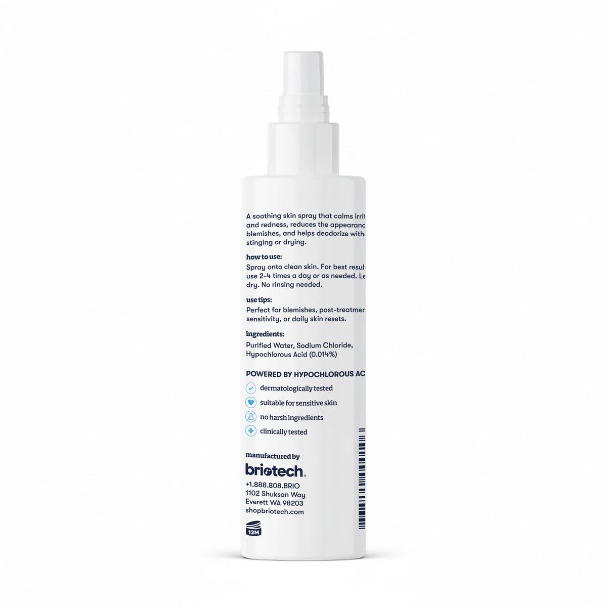 BRIOTECH Topical Skin Spray, Face & Body HOCl Skincare, 8.5 oz BRIOTECH