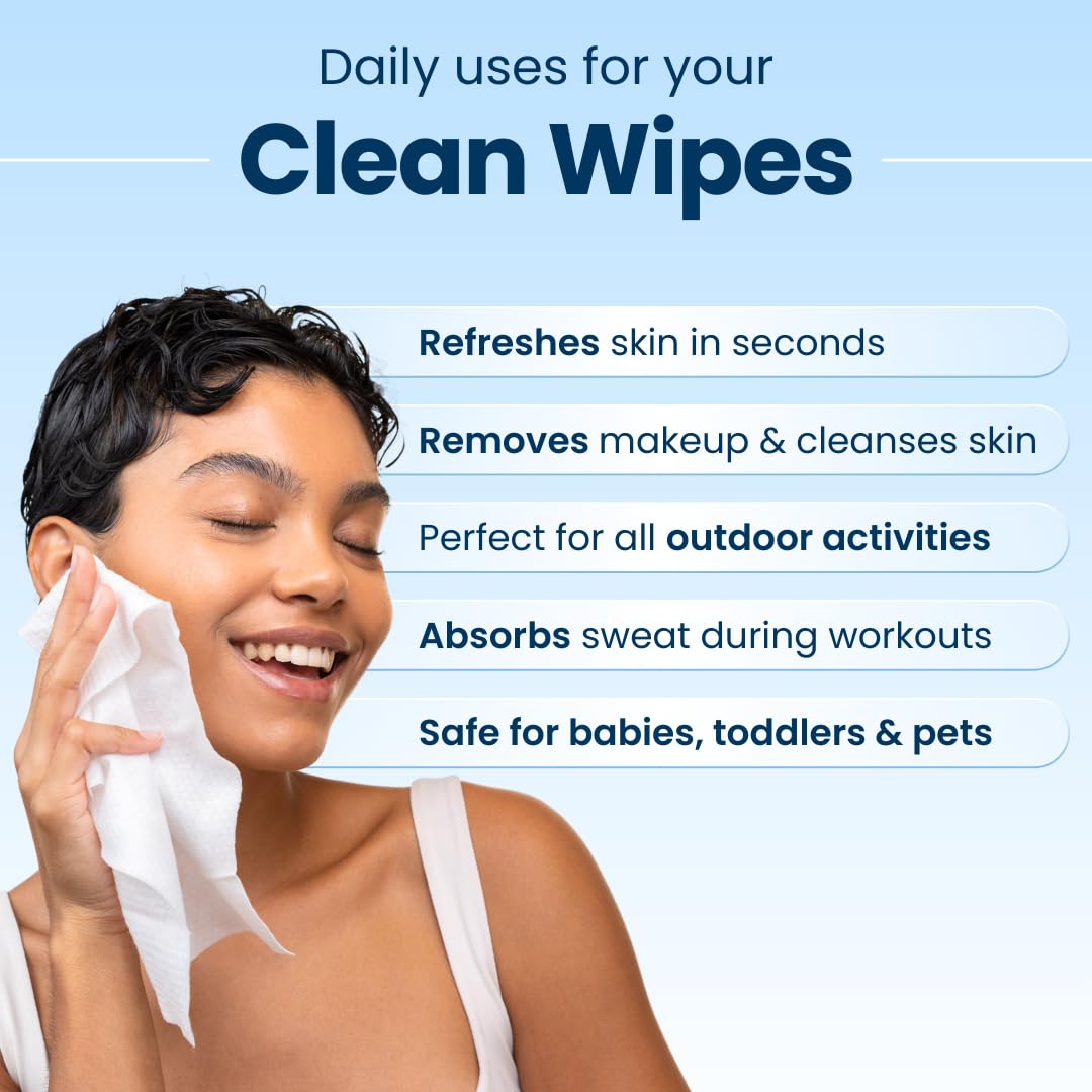 Clean Skin Club Clean Wipes, XL Makeup Remover Face Wipes, Textured Cleansing Facial Wipes for Sensitive Skin, Hypoallergenic, Fragrance-Free, Vegan, 40% Bigger, 30 Count CLEAN SKIN CLUB