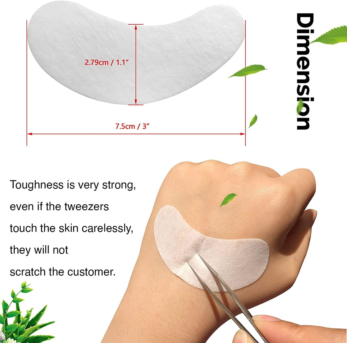 100 Pairs GreenLife Natural Hydrogel Eye Gel Pads - Collagen and Aloe Vera Patches for Under Eyes - Eyelash Extension Kit GreenLife