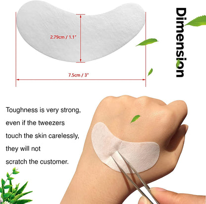 100 Pairs GreenLife Natural Hydrogel Eye Gel Pads - Collagen and Aloe Vera Patches for Under Eyes - Eyelash Extension Kit GreenLife