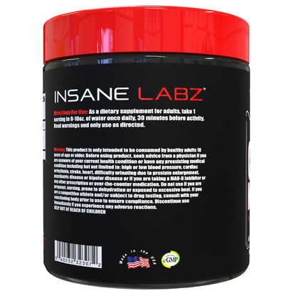 Insane Labz Creatine Monohydrate - Unflavored, Supports Increased Strength, Size and Power, 5g Per Serving, 60 Servings