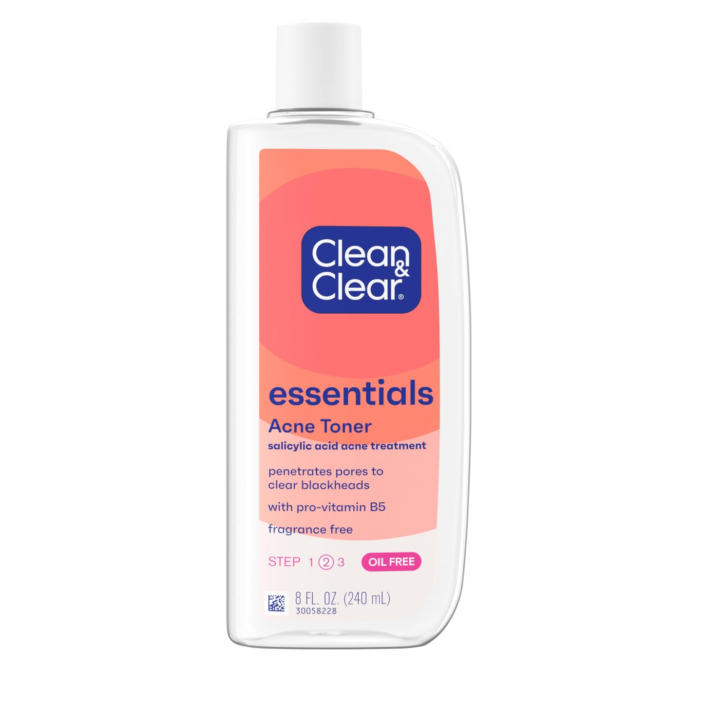 Clean & Clear Essentials Oil-Free Acne Toner, 2% Salicylic Acid Acne Treatment with Pro-Vitamin B5, Deep Pore Facial Toner Clean & Clear