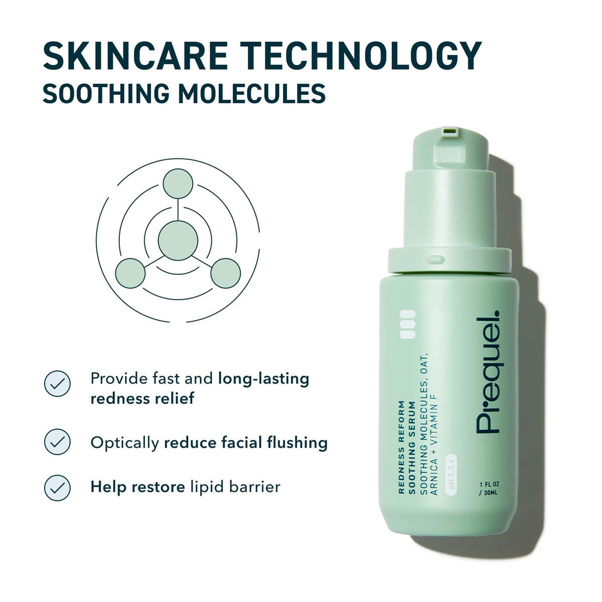 Prequel Skin Redness Corrector - Calming Face Serum, Oat Extract Sensitive Prequel