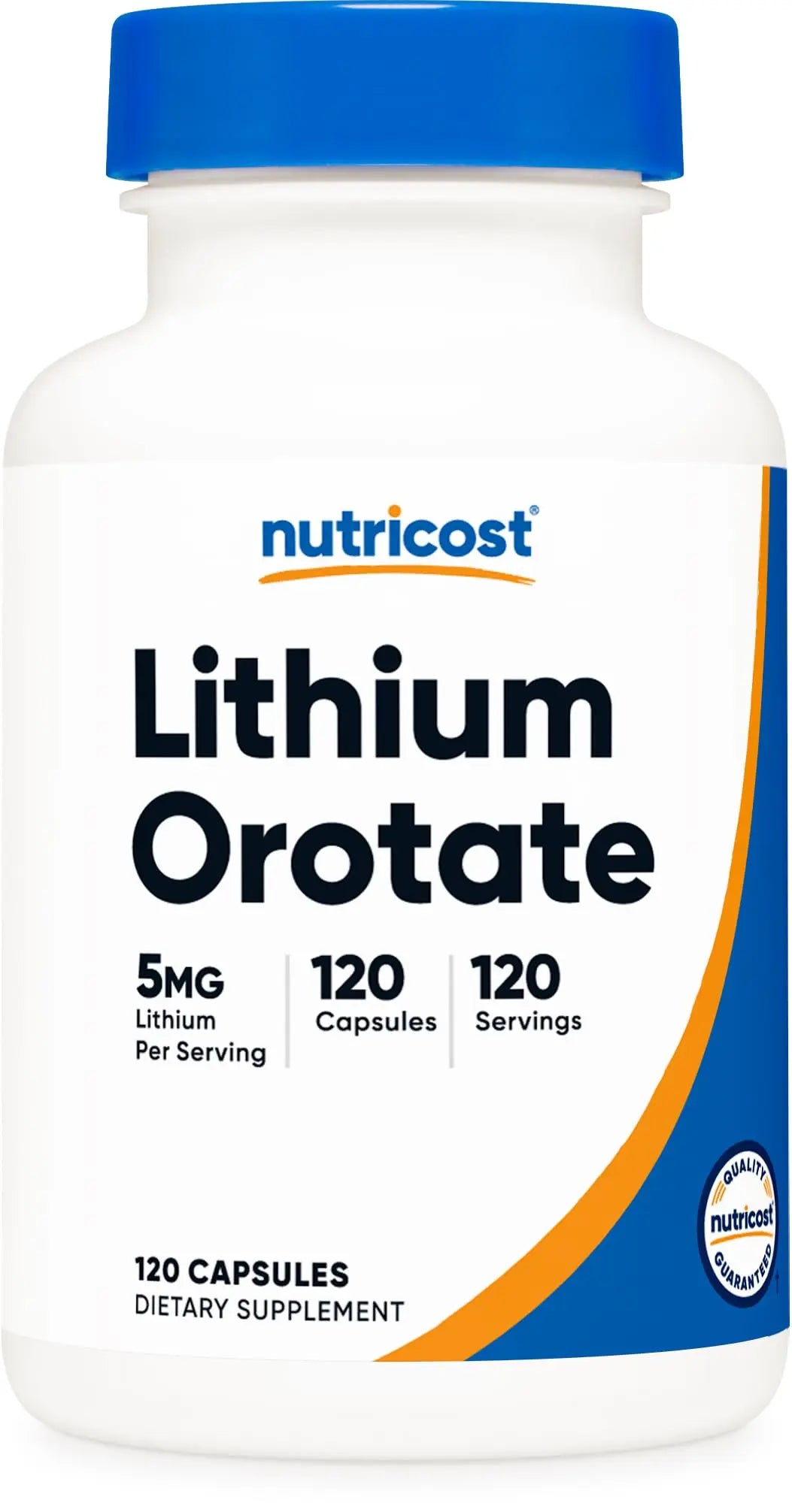 Nutricost Lithium Orotate 5mg, 120 Capsules - Veggie Caps, Non-GMO, Gluten Free Nutricost