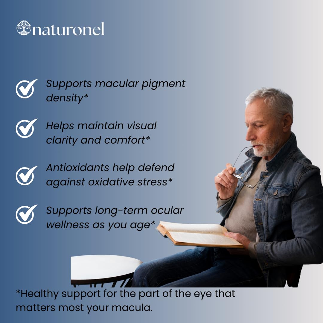 Naturonel Macular Support Formula – Vision & Eye Health with Lutein, Zeaxanthin, Bilberry, Eyebright & Antioxidants | Non-GMO, Made in USA, GMP Certified – 60 Capsules, 30 Day Supply (1) Naturonel buy australia supplements
