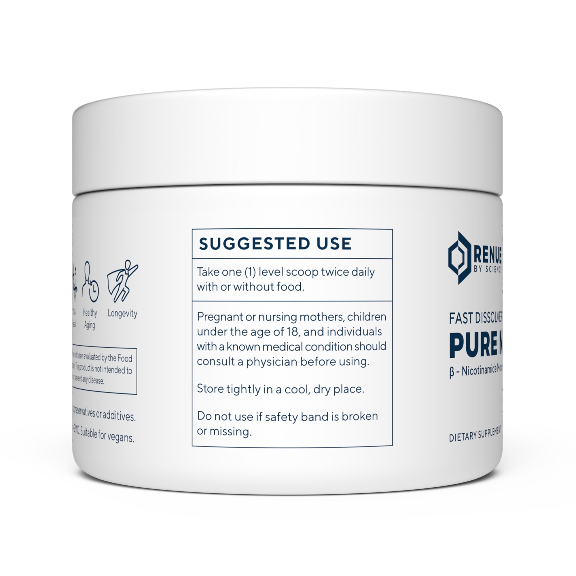 RENUE by Science NMN Powder | 100g Fast Dissolve Powder Supplement | 500mg Nicotinamide Mononucleotide per Serving | Manufactured in The USA Third-Party Tested Renue By Science buy australia supplements