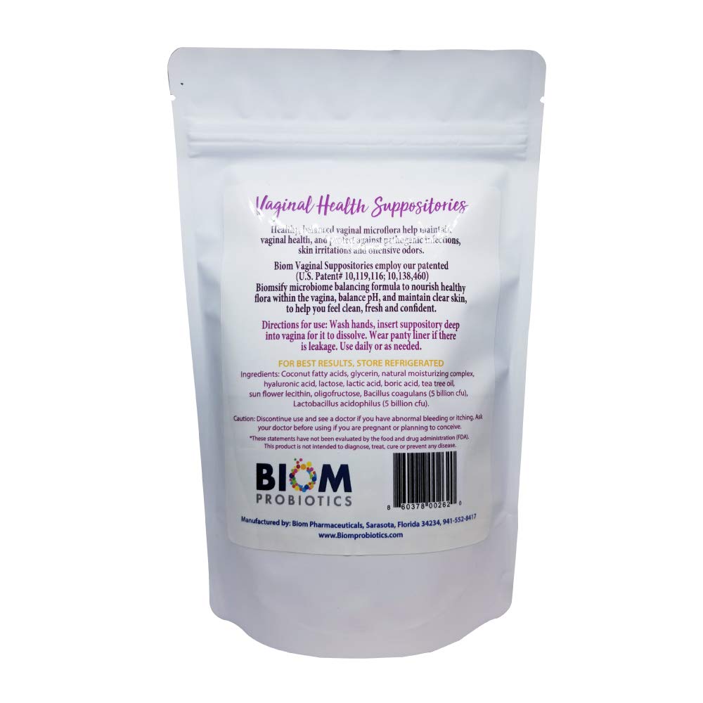 Biom Probiotics Prebiotics Boric acid Suppositories . Feminine Health Probiotic for Infections & pH Essentials VEGAN,PARABEN-FREE (10) Biom Probiotics buy australia supplements