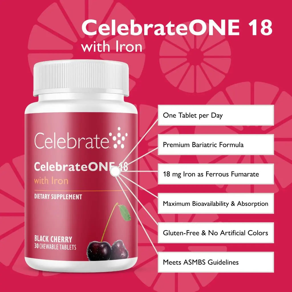 Celebrate Vitamins CelebrateONE 18 Chewables, 18mg Iron - Once Daily Bariatric Multivitamin, Essential Vitamins & Minerals Celebrate Bariatric Supplements buy australia supplements