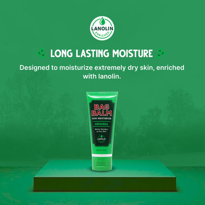 Bag Balm Vermont's Original Hand Moisturizer, Hand Balm for Dry Skin, Cracked Hands, Heels & Dry Hands Treatment, For Dogs and More Ointment, Dry Skin Lotion (2oz Tube (Pack of 2)) Bag Balm