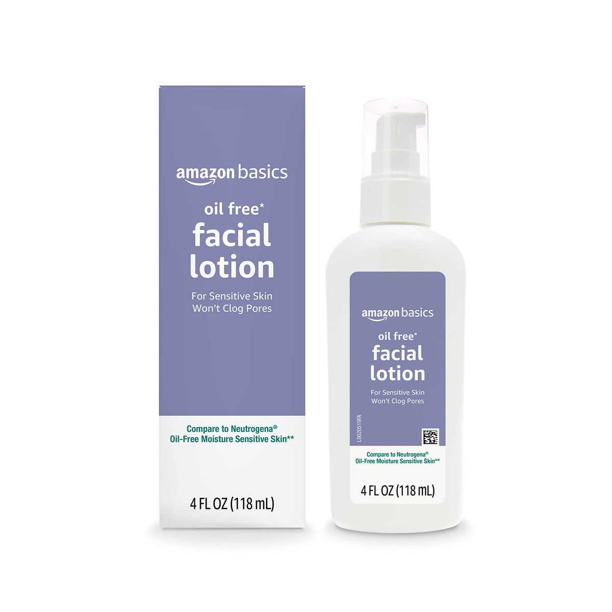 Amazon Basics Oil-free Facial Moisturizer for Sensitive Skin, Fragrance Free, Non-Comedogenic, 4 Fluid Ounce (Previously Solimo) Amazon Basics