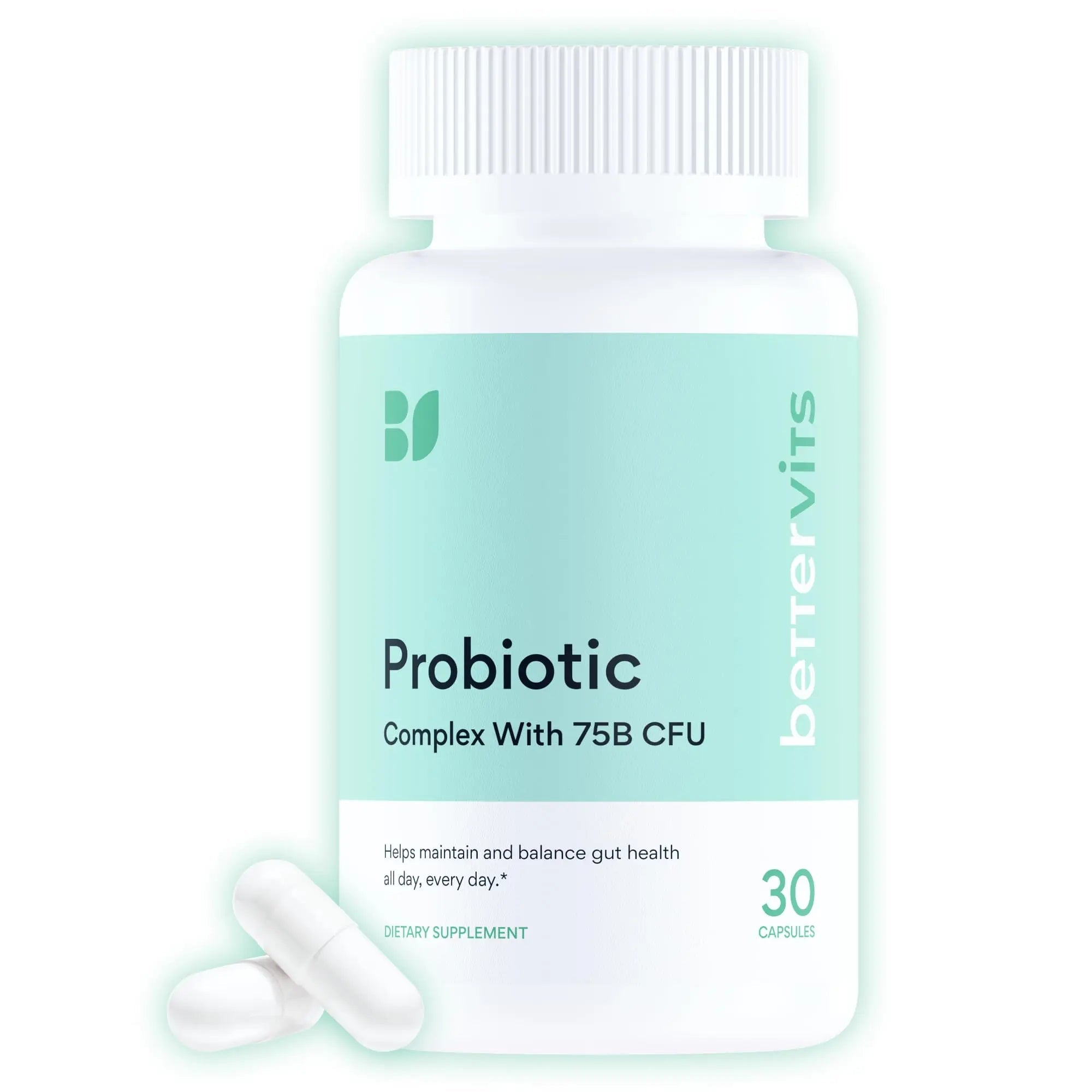 Bettervits Probiotics for Women & Men – 75 Billion CFU | Digestive Health and Gut Support Prebiotic | 14 Clinically Studied Strains with Vitamin B12, Lactobacillus and Inulin Fiber | 30 Capsules Bettervits buy australia supplements