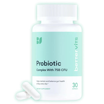 Bettervits Probiotics for Women & Men – 75 Billion CFU | Digestive Health and Gut Support Prebiotic | 14 Clinically Studied Strains with Vitamin B12, Lactobacillus and Inulin Fiber | 30 Capsules Bettervits buy australia supplements