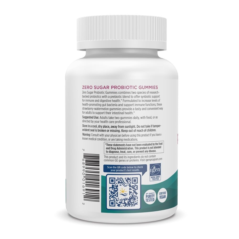 Nordic Naturals Zero Sugar Probiotic Gummies - Strawberry Watermelon Flavor - 40 Gummies - Supports Digestive Wellness & Immune Health - Non-GMO - Third Party Tested - Vegan - 20 Servings Nordic Naturals buy australia supplements