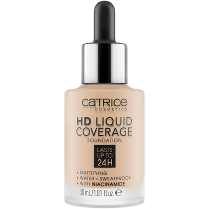 Catrice HD Liquid Coverage Foundation, 24HR Wear (010 | Light Beige) Catrice Cosmetics