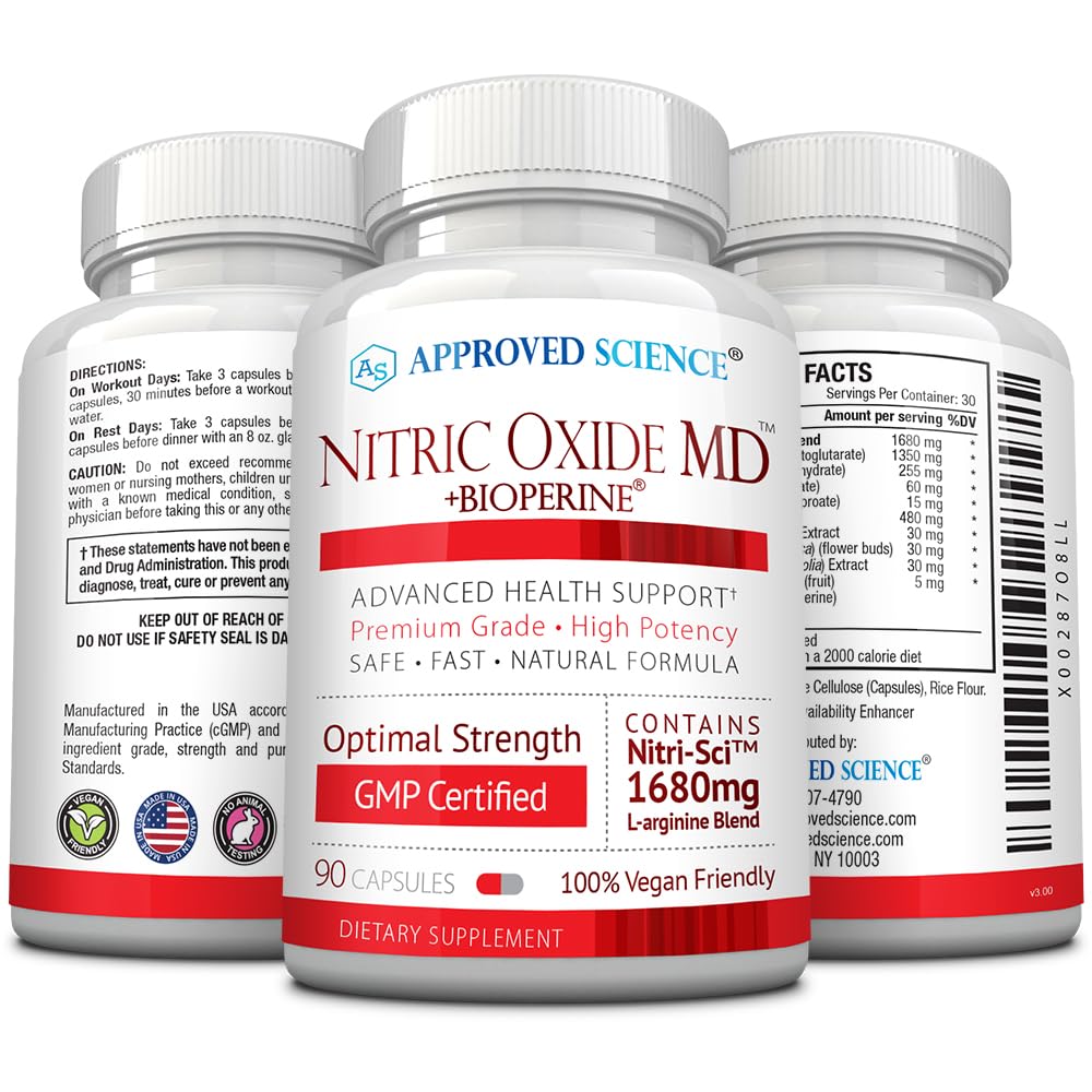 Approved Science Nitric Oxide MD - Muscle Development, Lean Body Mass, Improve Oxygen Approved Science buy australia supplements