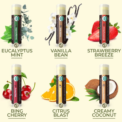 Earth's Daughter Organic Lip Balm - Moisturizing 6-Pack Earth's Daughter