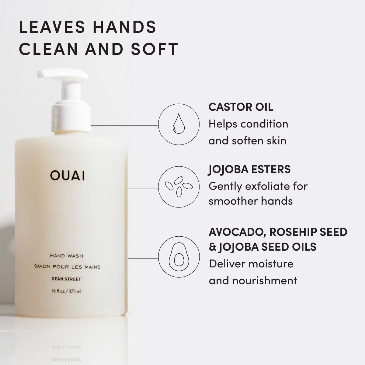 OUAI Hand Wash Full Size - Dean Street (16 Fl Oz) OUAI