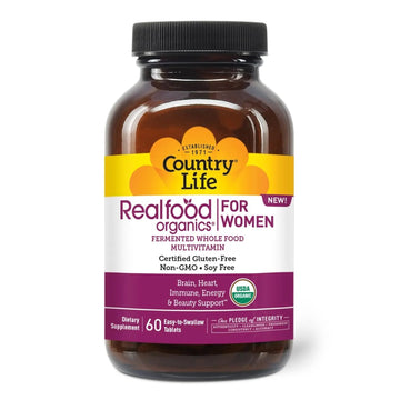 Country Life Realfood Organics Women’s Multivitamin – USDA Organic, Vegan, Gluten-Free – 1,300mg Fermented Whole Foods, Vitamins D, E, B, Folate & Biotin Country Life buy australia supplements