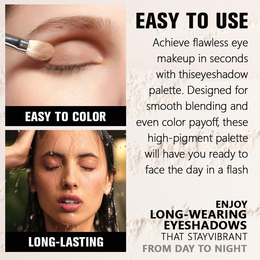 HHLTOH Champagne Shimmer Cream Eyeshadow, Light Gold Sheer Metallic Glow Glitter Eye Shadow for Mature Skin, Lightweight Blendable, Subtle Shimmer, Crease-Proof, Vegan & Cruelty-Free Sombras para Ojos HHLTOH