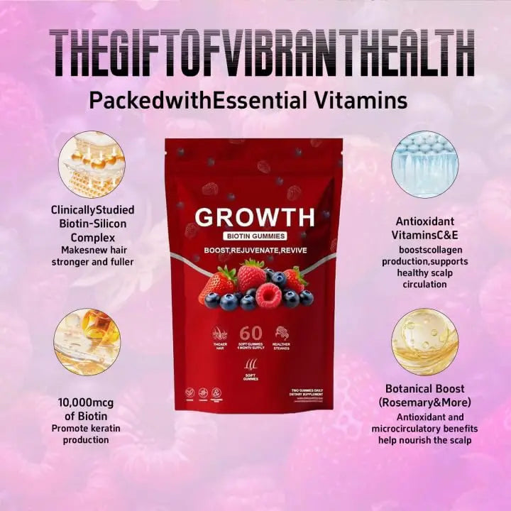 BDQBDQ Lumin Hair Growth Gummies, Infused with Biotin, Vitamins, and Botanical Extracts to Support Healthy Hair Growth and Strength BDQBDQ buy australia supplements