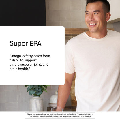 THORNE - Super EPA - Omega-3 Fish Oil Supplement with EPA & DHA from Sustainably Sourced Fish - Supports Brain, Skin, Joint & Heart Health* - Third-Party Certified THORNE
