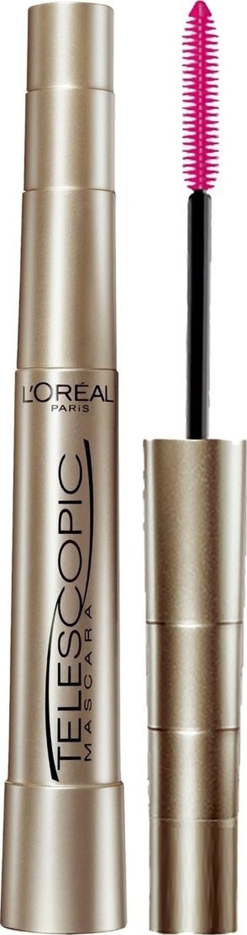 L’Oreal Paris Makeup Original Telescopic Mascara, Separating Mascara Volume and Length Formula, Washable, Blackest Black, 0.27 Fl Oz., 1 Count L'Oreal Paris