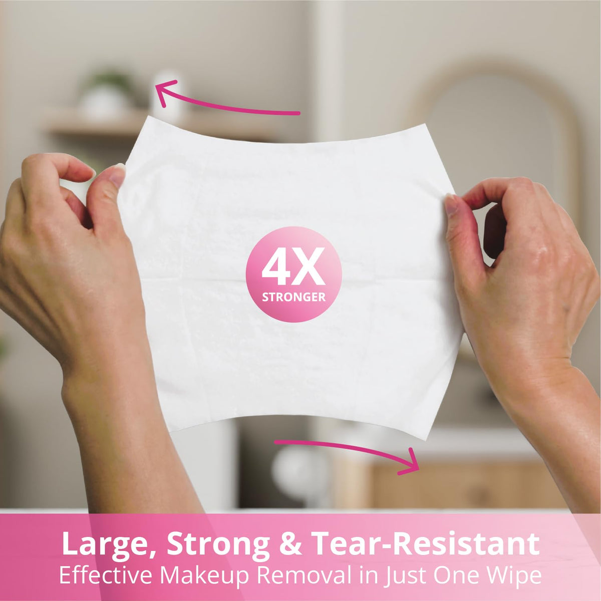Air Jungles Pink Micellar Makeup Remover Wipes 25 Ct, Individually Wrapped Air Jungles