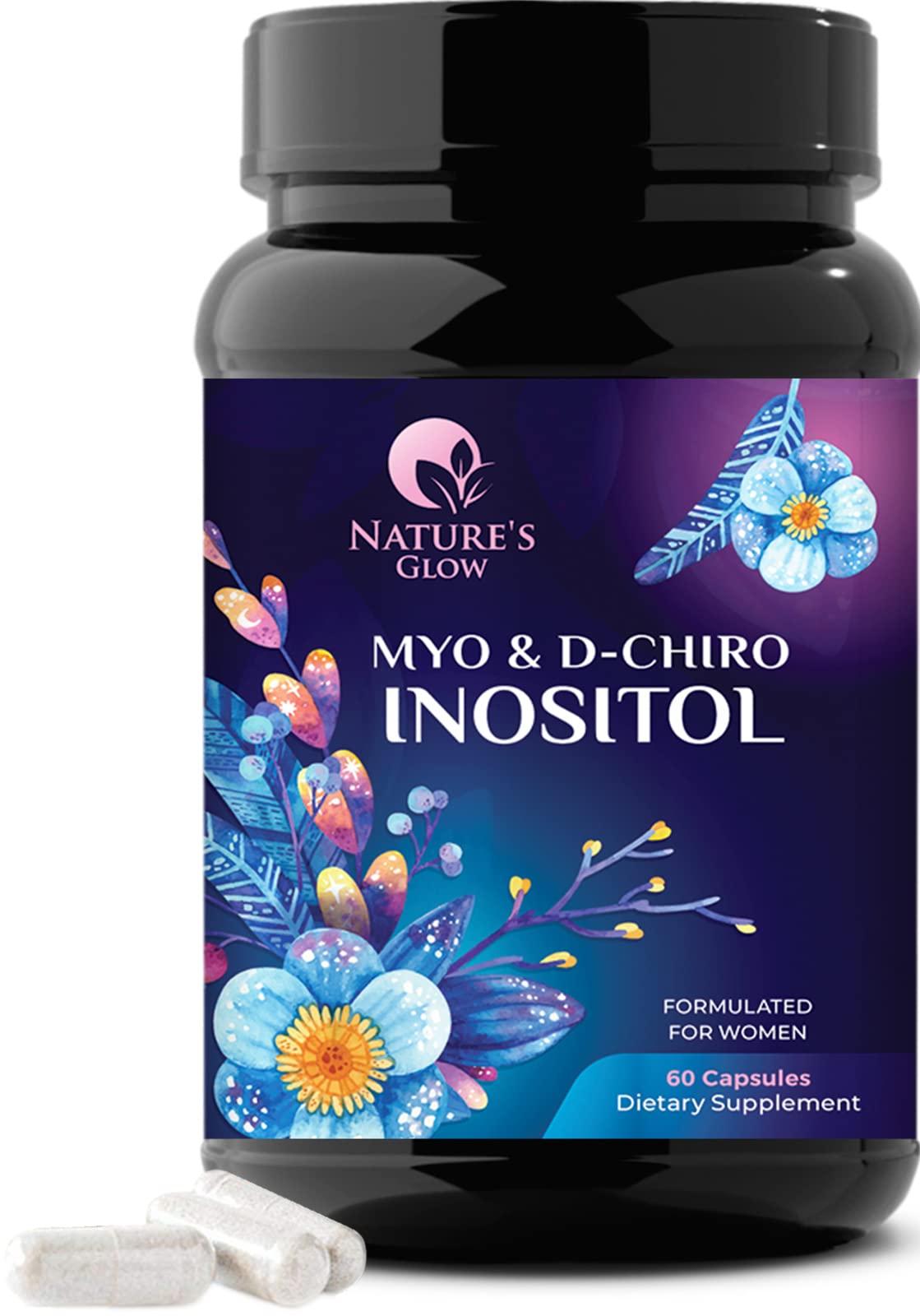 Myo-Inositol & D-Chiro Inositol Blend - 30 Day Supply, Premium 40:1 Ratio, Hormone Sup Nature's Glow buy australia supplements