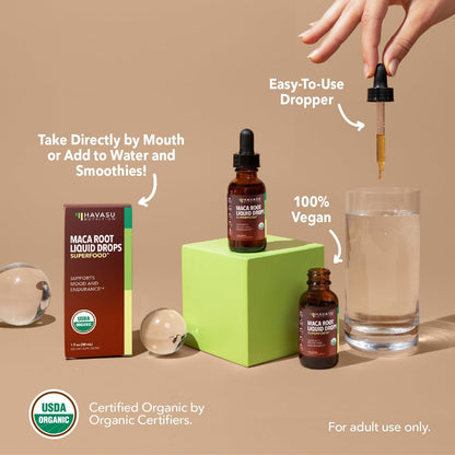 Organic Maca Root Liquid, Unflavored, 1fl oz, Supports Hormone Balance | Organic Maca Root Liquid Drops, Mood, Energy in Women & Men, Lepidium Meyenii to Support Performance & Vitality, Non-GMO Gsupps Australia