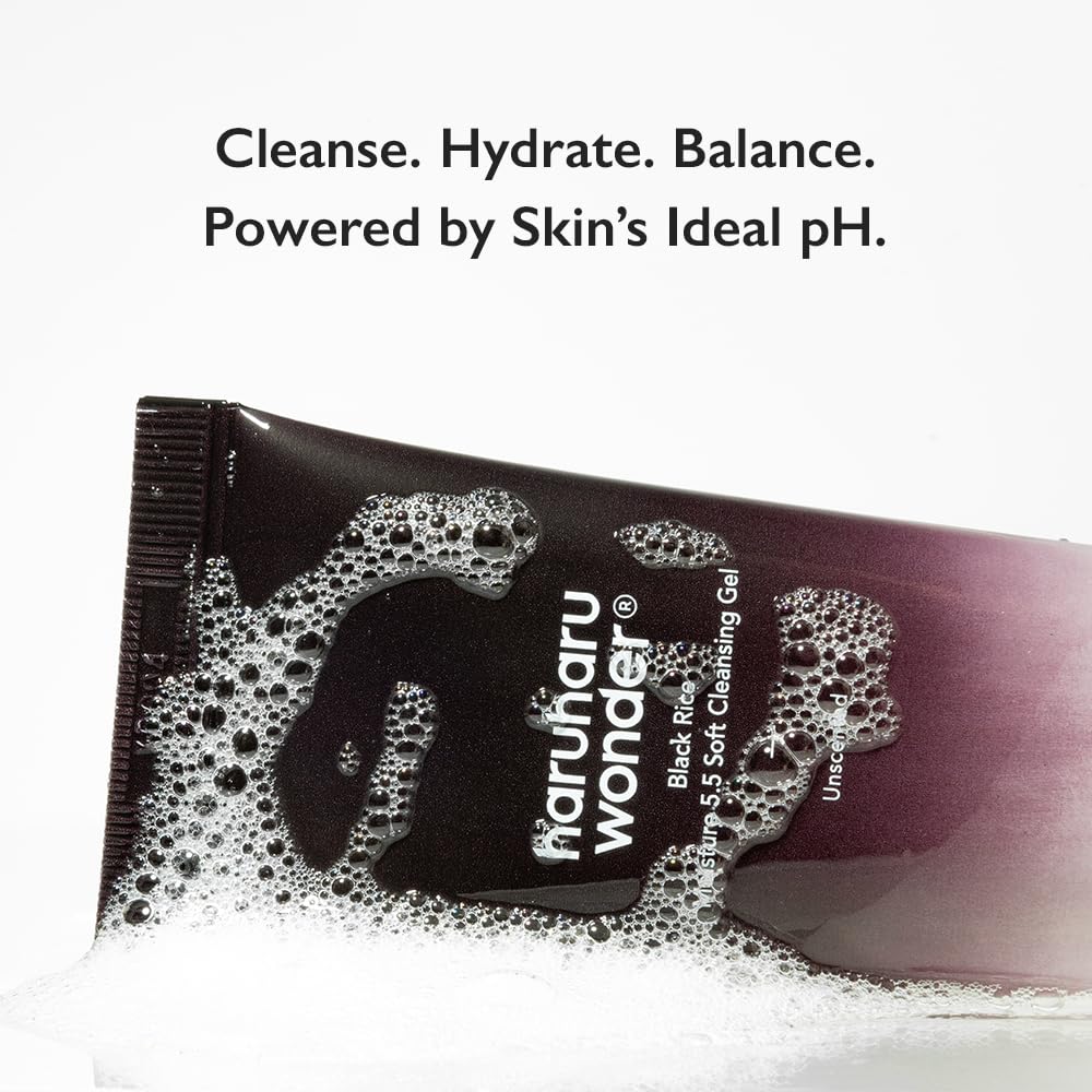 HARUHARU wonder Black Rice Moisture 5.5 Soft Cleansing Gel, 3.38 fl. oz HARUHARU