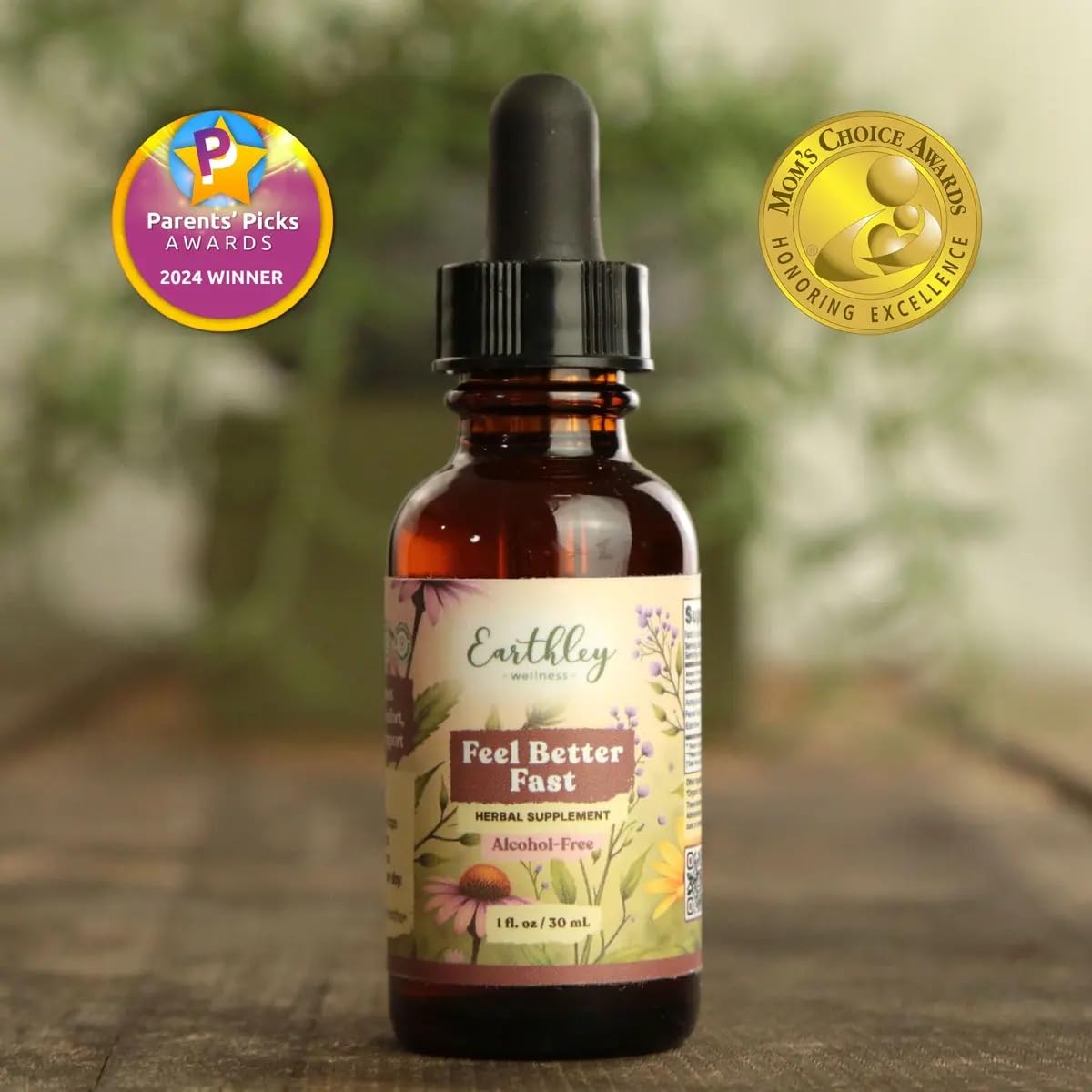 Earthley Wellness Feel Better Fast, All-Natural Relief for Minor Ailments, Organic Herbal Formula, Supports Immune & Digestive Health, Echinacea Root and More Earthley Wellness