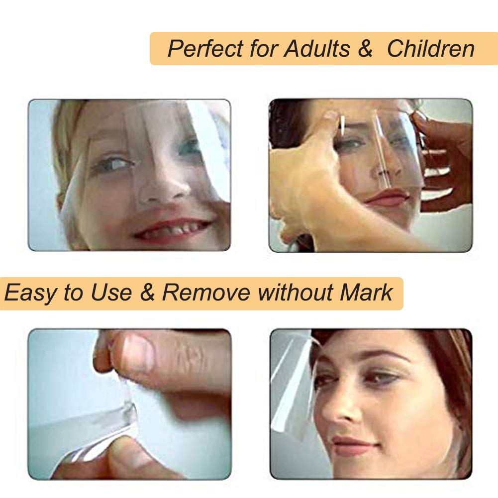 EBANKU Shower Face Shield Eyebrow Eyelash Shield Visors 100 PCS Waterproof EBANKU