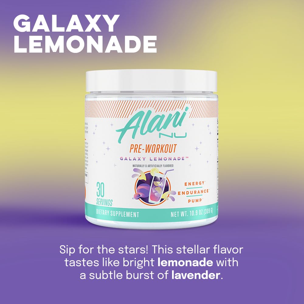 Alani Nu Pre Workout Powder GLAXAY Lemonade, Amino Energy Boost, Endurance Supplement, Sugar Free, 200mg Caffeine, L-Theanine, Beta-Alanine, L-Citrulline, 30 Servings Alani Nu buy australia supplements