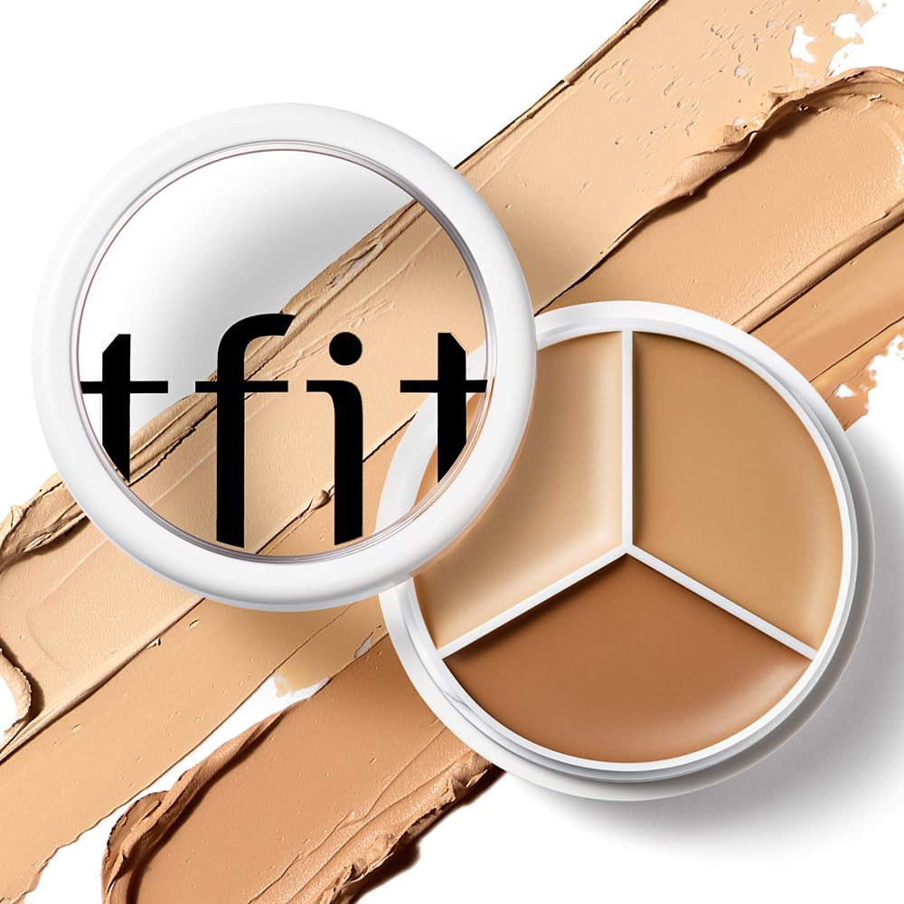 TFIT 3 Color Concealer Cream Palette Full Coverage 0.52 Ounce 01 Neutral TFIT