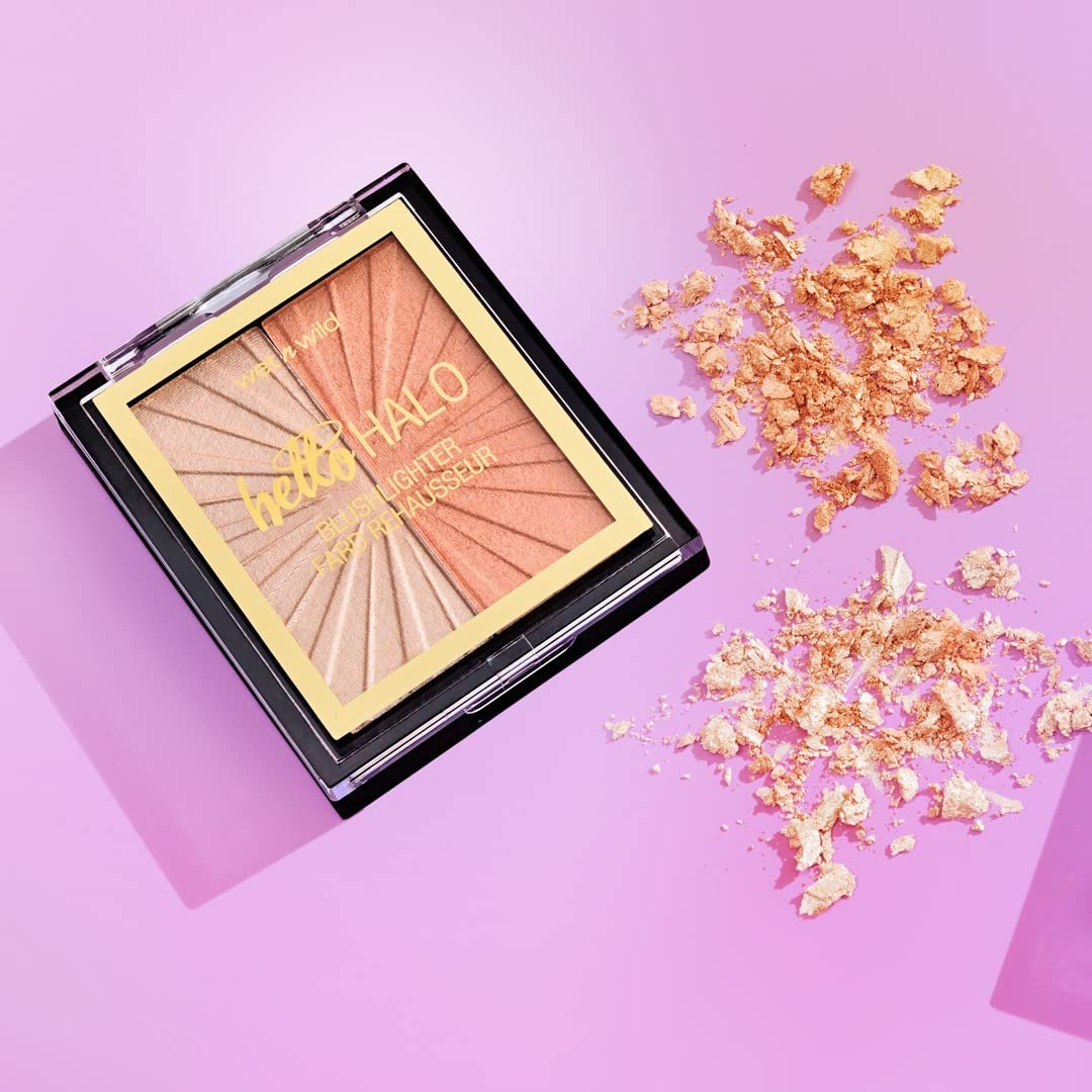 Wet n Wild MegaGlo Blushlighter, Blendable Blush & Highlighter Set, Shimmery Metallic Finish, Highlight Bling wet n wild