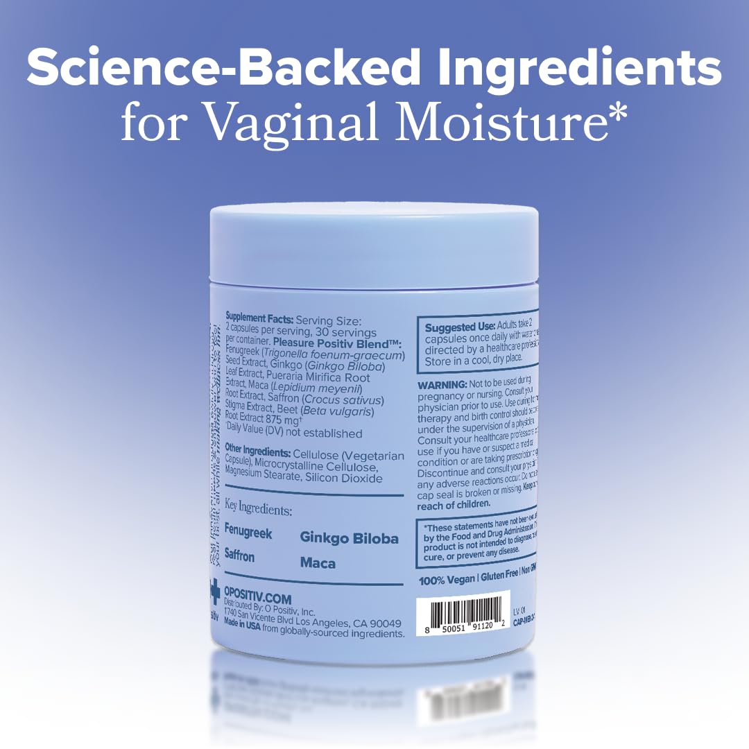 MENO Vaginal Moisture Support Capsules – OBGYN-Formulated to Support Healthy Vaginal Moisture, Mood & Relaxation – Hormone-Free Supplements with Maca Root & Fenugreek Seed Extract – 30 Servings O Positiv buy australia supplements