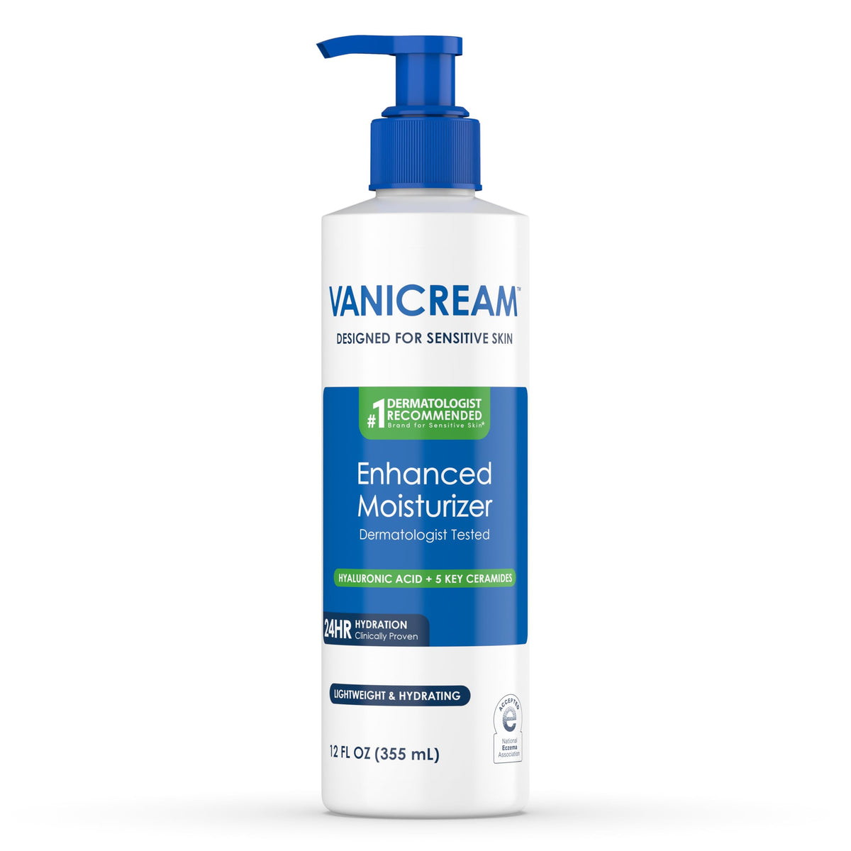 Vanicream Enhanced Moisturizer, Daily Body Lotion for Dry Skin, 12 Fl Oz Vanicream