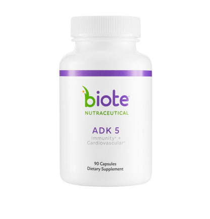 Biote Nutraceuticals - ADK 5 - Immunity + Cardiovascular (90 Capsules) Biote
