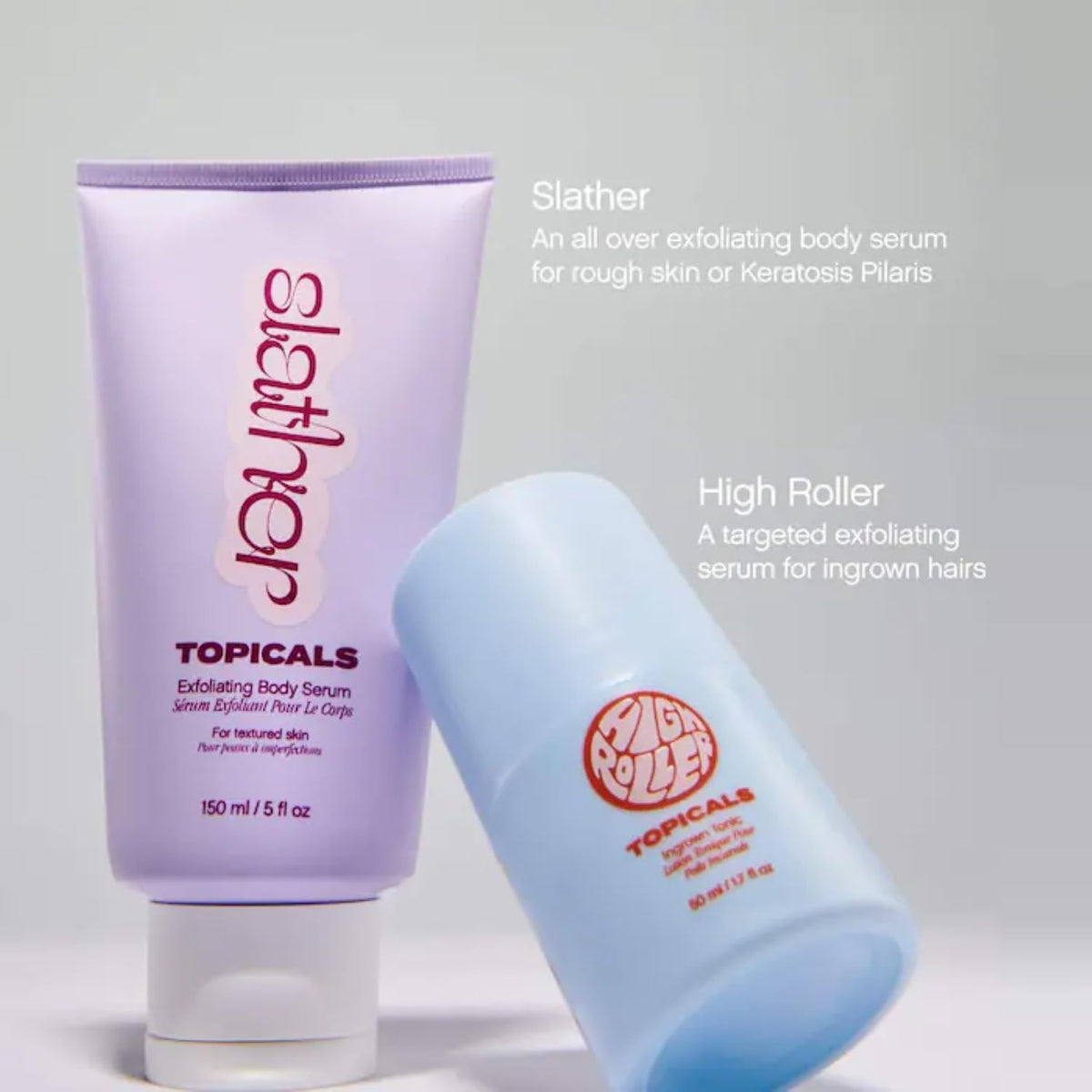 Topicals, High Roller Ingrown Hair Serum, Soothes Irritated Skin, 1.7 Fl Oz Topicals