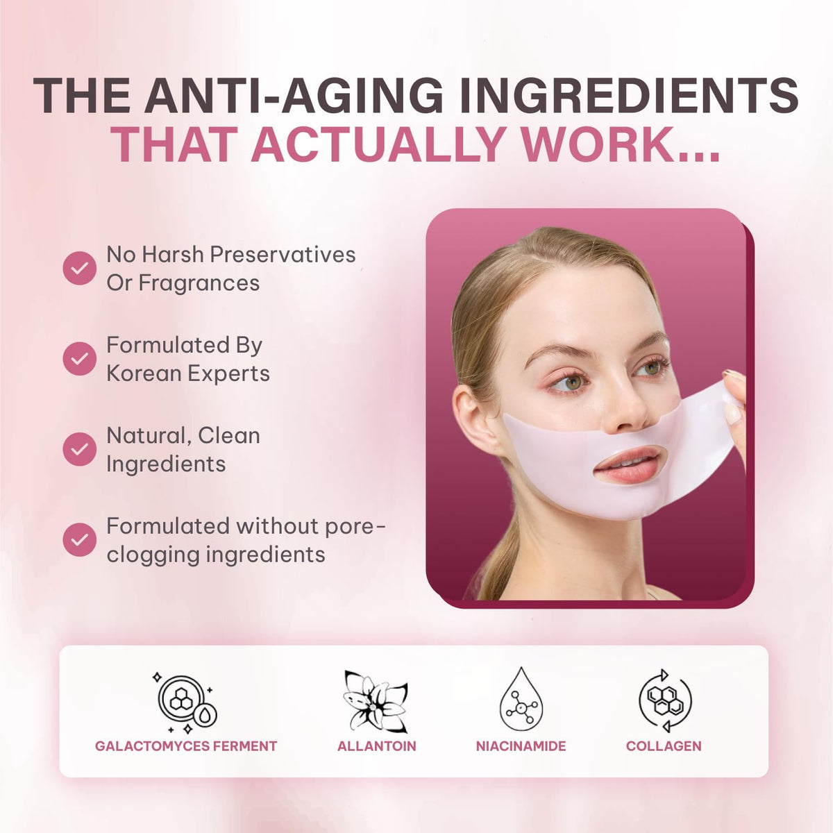 Quasi Bio-Collagen Face Mask Overnight – Hydrating Korean Sheet Mask – Niacinamide & Low Molecular Collagen – Firming & Smoothing Skincare for All Skin Types – 4 Masks Quasi