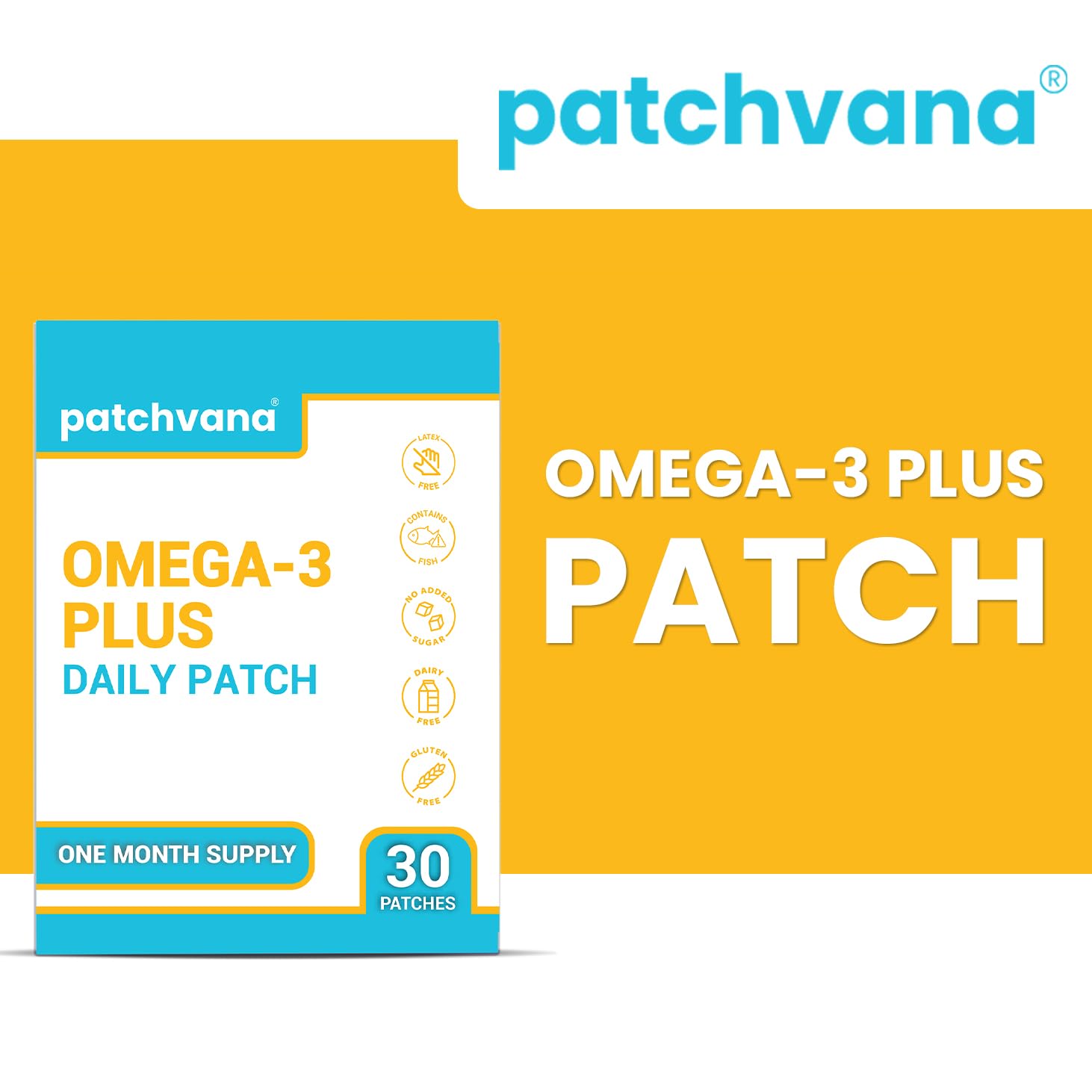 Patchvana Omega 3 Patch for Women & Men, 1 Month Supply, 30 Patches Patchvana buy australia supplements