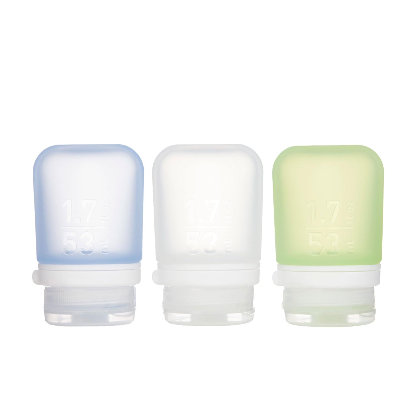 humangear GoToob+ 3-Pack, Large (3.4 fl oz), Clear/Purple/Teal | Refillable & Leak-Proof Silicone Travel Size Bottles with Locking Cap for Toiletries, Camping & TSA Carry-On Gsupps Australia