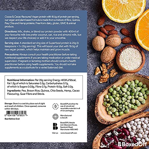 Vegan Protein Powder, Complete Plant Based Protein - 5 Plant Protein Sources - No Additives Boxed OffBuy Supplements Australia